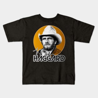 Retro Merle Haggard Gold Design Kids T-Shirt